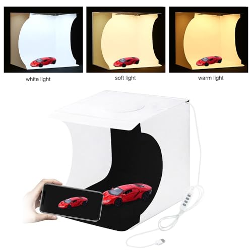 Fydun Mini Folding Lightbox Portable Studio LEDs Panel Soft Box Kit for Small Items Photography