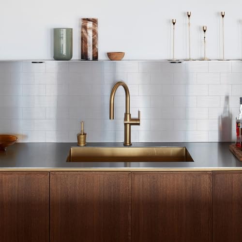 Vamos Tile 100-Piece Peel and Stick Backsplash Seamless Tile,3''x6'' Brushed Stainless Steel Metal Subway Tile,Stick on Backsplash for Kitchen/Bathroom/Laundry Room - color: Brushed Stainless