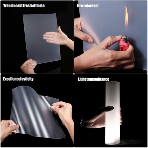 Large Pp Plastic Sheet 100×100cm 0.3 1mm Frosted Polypropylene Panel Semi-Transparent Matte Board For Light Diffuser Backdrop Table Cover Craft Use(1mm) - size: 1mm