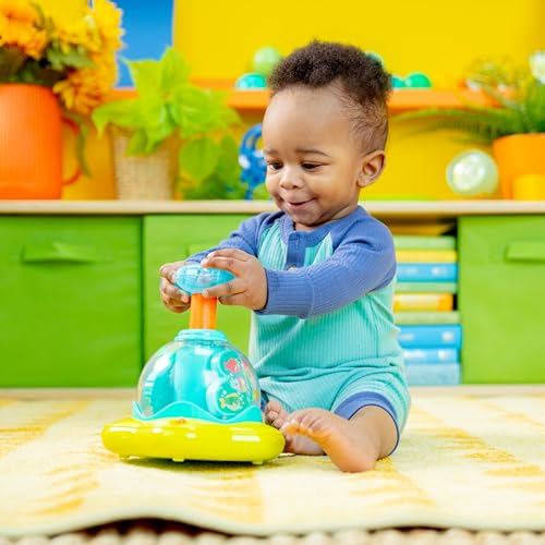 Bright Starts Press & Glow Spinner Cause and Effect Musical Baby Toy, Age 6 Months+