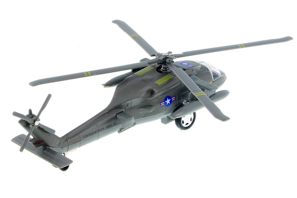 Playmaker Toys U.S. Army Sikorsky UH-60 Black Hawk Helicopter 10" Die Cast Metal Model Toy (1 at Random, Color May Very)