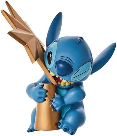 Department 56 Disney Lilo and Stitch Eating Star Christmas Sculpted Tree Topper, 8.5 Inch, Multicolor