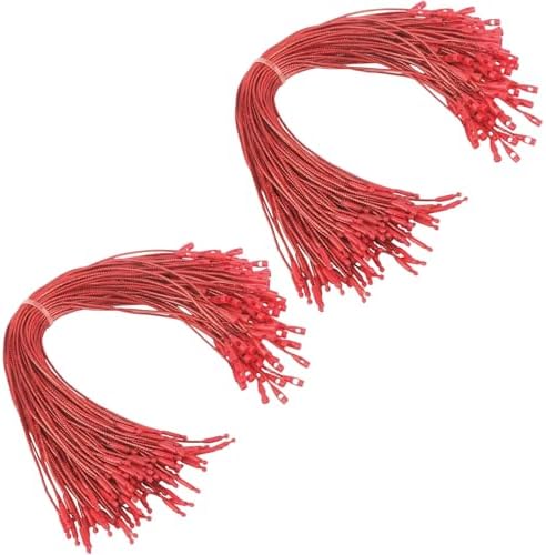 Christmas Ornament Hangers String 200Pcs Ribbon Ornament Hook Rope Pre Cut String with Clip Locking for Hanging Decors Pre Cut Holiday Cord