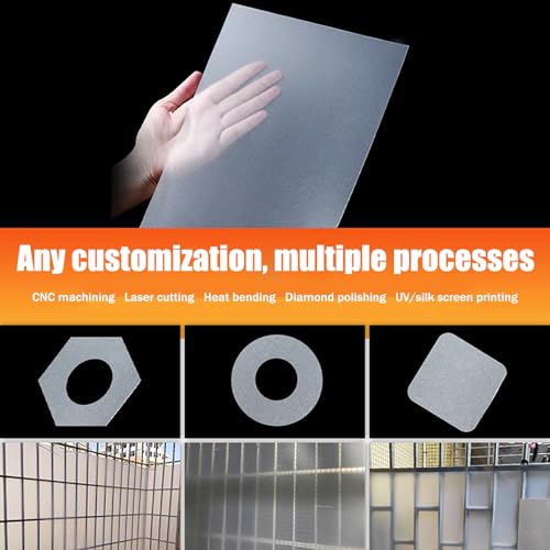 Large Pp Plastic Sheet 100×100cm 0.3 1mm Frosted Polypropylene Panel Semi-Transparent Matte Board For Light Diffuser Backdrop Table Cover Craft Use(0.8mm) - size: 0.8mm