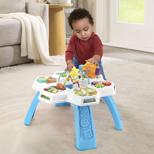 VTech Buzz and Learn Activity Table with Seven Interactive Play Zones, Blue