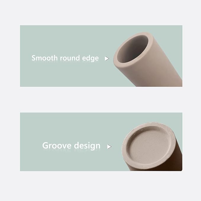 Toothbrush Holder -Bathroom Diatomite Toothbrush Holder,Desk Pen Holder,Stand Cup to Waterproof and Absorb Odor,Sleek and Modern Design Decrotion for Bathroom.(Brown)