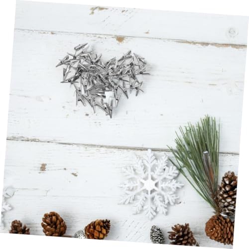 PRETYZOOM 100Pcs Christmas Flower Clips Mini Ornament Holders for Wreaths Trees Holiday Decor Versatile Decoration Clamps for Poinsettias Floral Arrangements