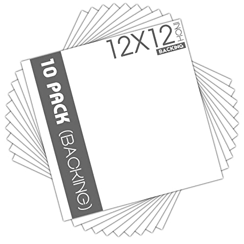 Mat Board Center, 10 Pack 12x12 White Backing Boards, Cardboard for Arts, Prints, Frames, Photos and More - size: 12x12