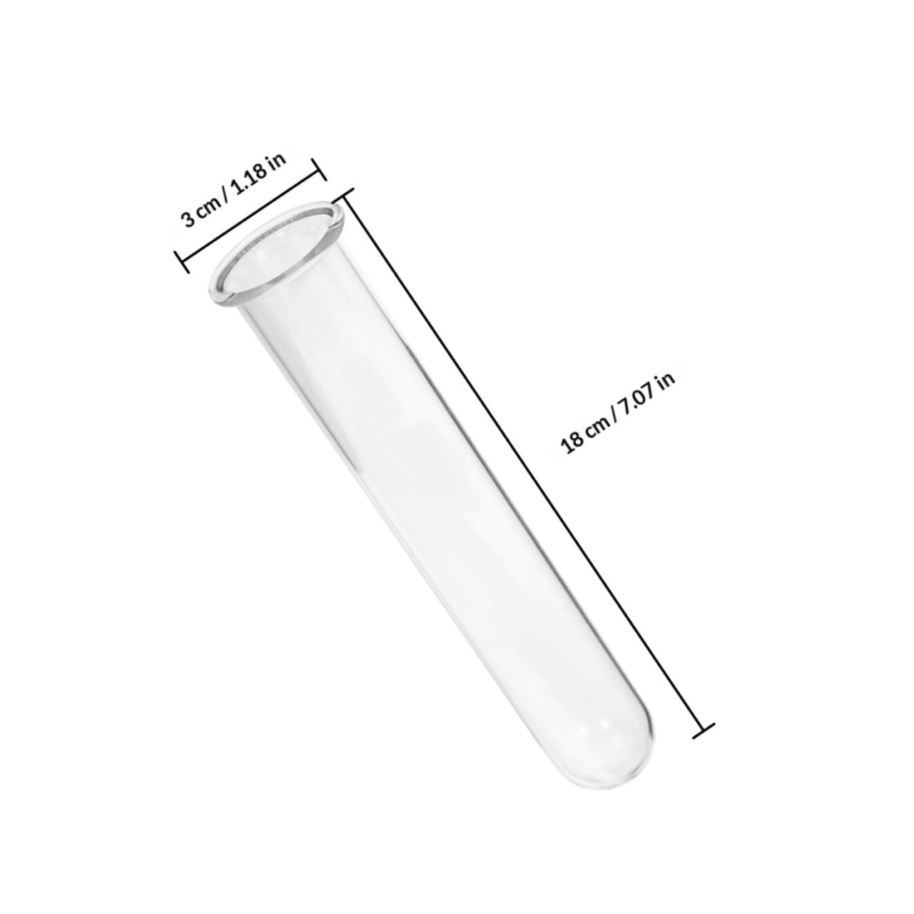Uonlytech 4pcs Glass Plant Propagation Test Tubes Vases Hydroponic Flower Holder 2.5x3x18cm Glass Tubes for Desktop Terrarium and Plant Rooting