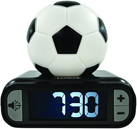 LEXiBOOK, Soccer Ball Nightlight Alarm Clock, RL800FO