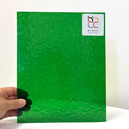Wissmach Stained Glass Sheet and Mosaic Glass: Green English Muffle (8"x6"-1 Sheet) | Curated by BiNARi Glass Studio