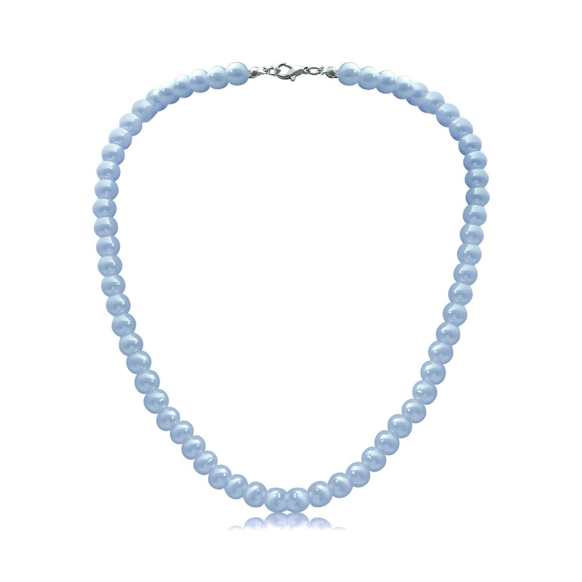 8mm Pearl Choker Necklace Multicolor 1920s Dainty Beads Necklace Costume Prom Party Statement Jewelry for Women-sky