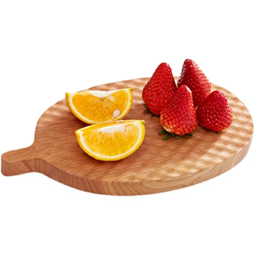 Premium Wooden Chopping Board - Durable Kitchen Cutting Board with Handle for Easy Use, Ideal for Daily Cooking, Bread, and Pizza Preparation