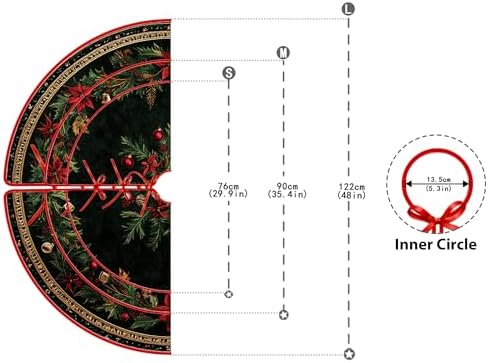 Patterns Christmas Tree Skirt 48 Inch Christmas Tree Decorations by Leo Walker Let It Snow Farmhouse Xmas Tree Skirt Ornaments Decor for Merry Christmas Holiday Party New Years
