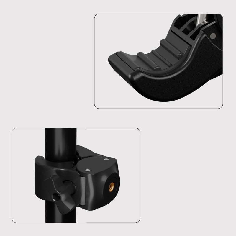 Camera Clamp Mount with 1/4''-20 Threaded Connector Super Clamp Mount for Magic Arm Camera Tripod Pole Photography Light Stand Ring Light Phone Holder Gooseneck Hose Microphone Stand Mic Arm