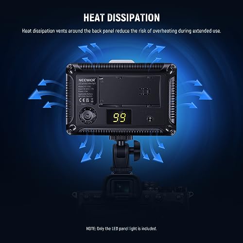 NEEWER Dimmable 176 LED Video Light Lighting Kit: 176 LED Panel 3200-5600K, 2 Pieces Rechargeable Li-ion Battery, USB Charger and Portable Durable Case for Canon, Nikon, Pentax, Sony DSLR Cameras