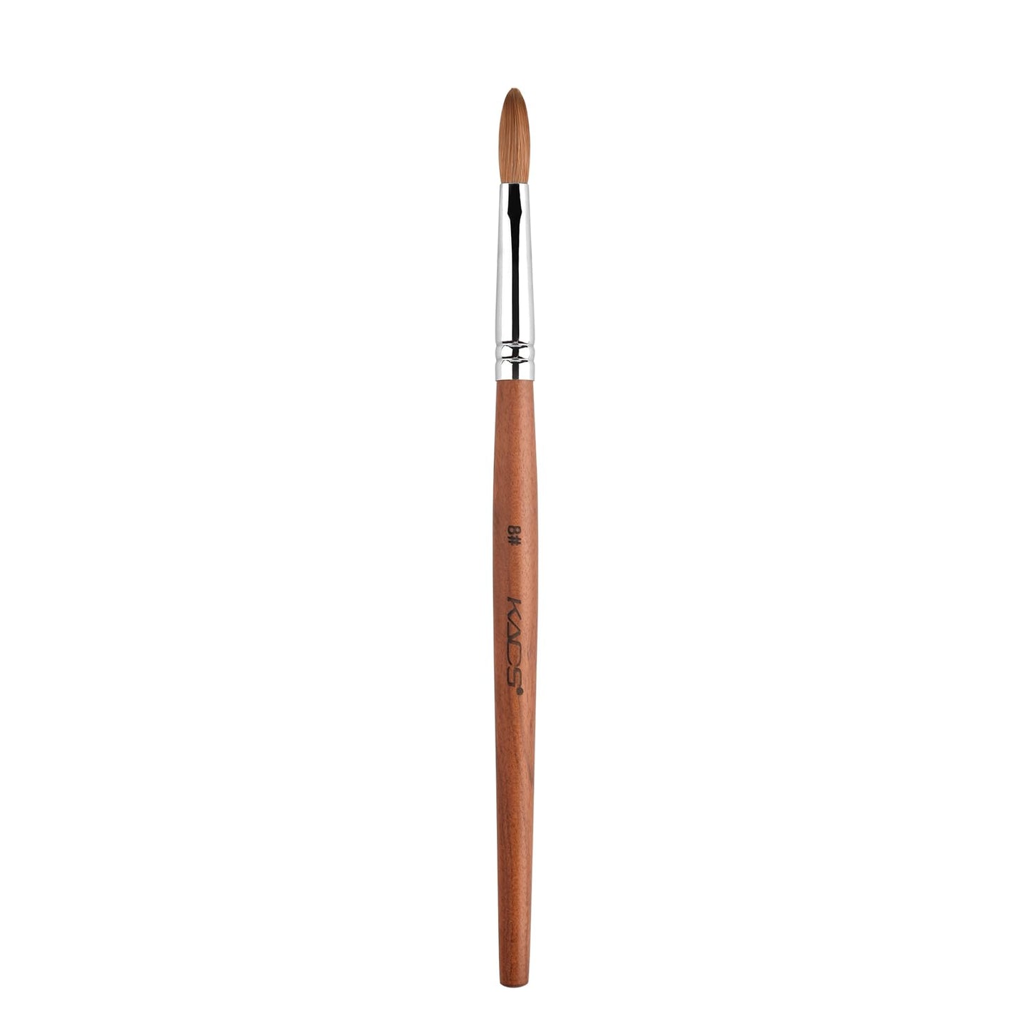 Rolabling Nail Brush Kolinsky Sable Acrylic Nail Art Brush Professional Red Wooden Nail Brush (8#)