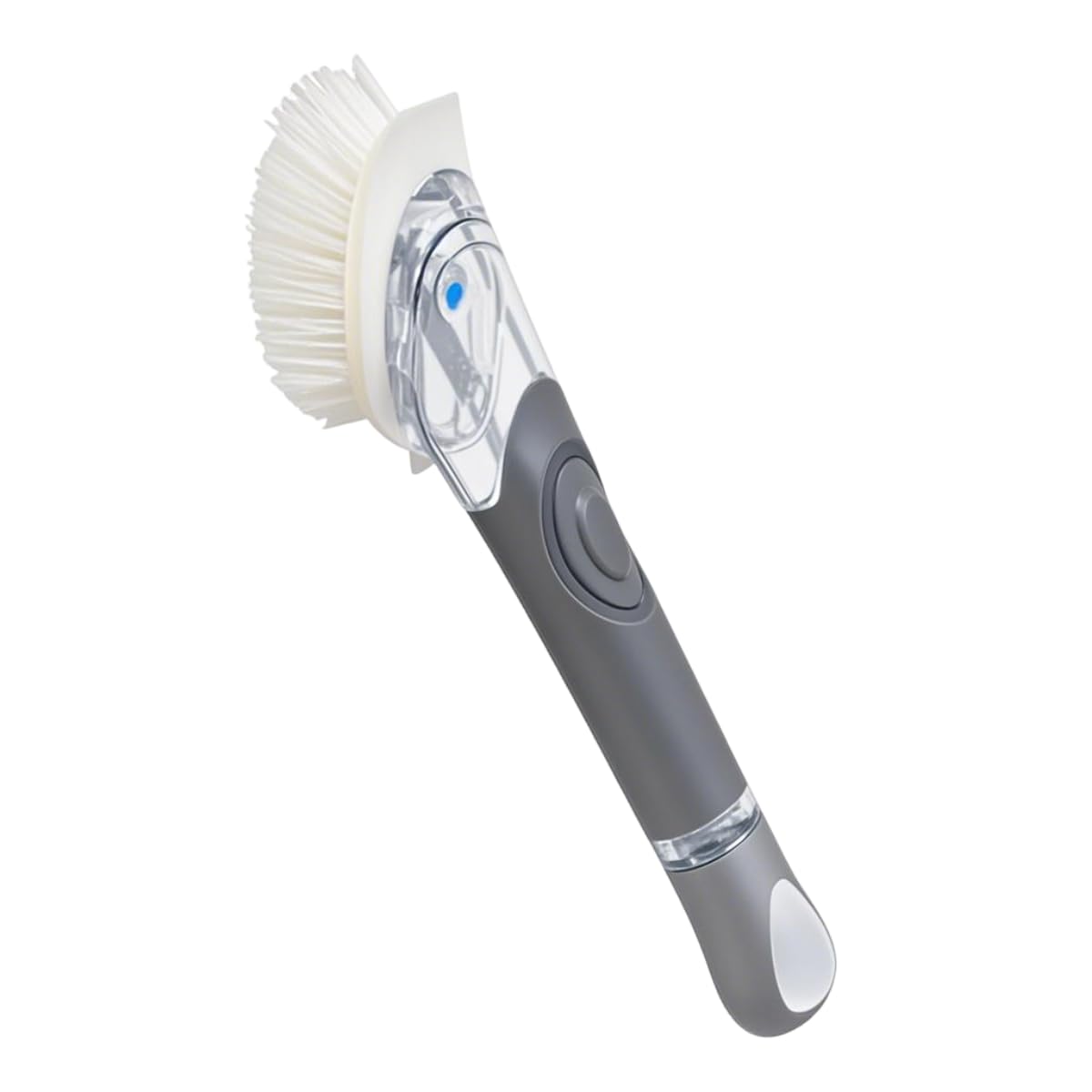 CELOX Dish Brush with Soap Dispenser for Cleaning Pots, Dishes, Bowls, Gray