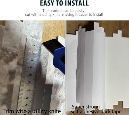 10-Sheet Peel and Stick Backsplash Tile, PVC Mixed Meta,l Stick on Kitchen, Bathroom Vanities, Fireplace Décor, Laundry Table(11.2" X 12.7") (10, Darken Coffee+Frosted Grey) - color: Darken Coffee+Frosted Grey