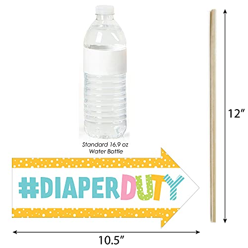 Big Dot of Happiness Funny Colorful Baby Shower - Gender Neutral Party Photo Booth Props Kit - 10 Piece