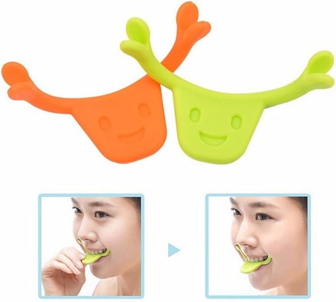 BESPORTBLE 2pcs Smiling Maker Face Trainer Smile Beauty Exerciser Silicone Smile Trainer Corrector Mouth Exerciser Lips Trainer for Muscles Stretching Lifting Exercise