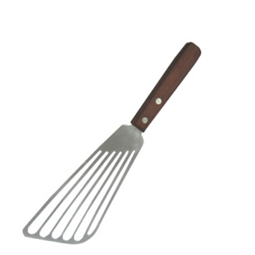 Winco Fish Spatula, Wooden Hdl, 6.5" Blade
