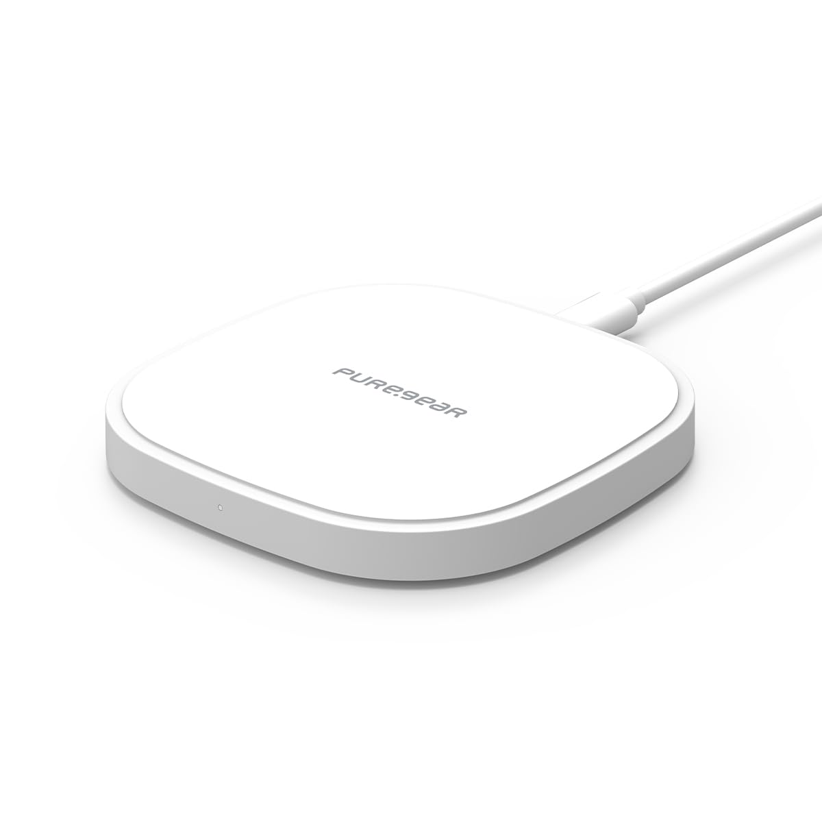 PureGear 15W Qi-Certified Fast Wireless Charging Pad for iPhone 17/17Pro/17ProMax/16/15/14/13/12, Galaxy S25 S24 S23 S22 & More Qi Enable Devices Include AC Adapter, 4Ft USBC Cable(Lifetime Coverage)