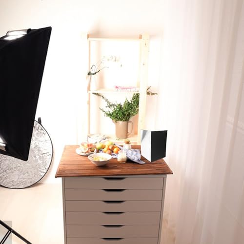 Healeved 2pcs Photography Reflector Boards Foldable Light Reflector Cardboard for Camera Accessories Studio Photo Shoot Lighting Control with Black and White Surfaces, Suitable for Product
