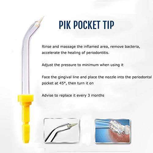 Periodontal Replacement Dental Water Jet Tips Compatible with Waterpik Water Flossers and Oral Irrigators, 3-Pack (Periodontal Tips)