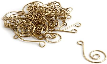 Abaodam Golden s Shaped Wreath Hangers 50pcs Steel Ornament Hooks for Christmas Tree Decorations Sturdy and Easy to Use
