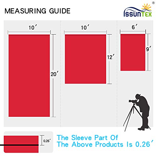 ISSUNTEX 6X9 ft Background Muslin Backdrop, Photo Studio, Collapsible High Density Screen for Video Photography and Television-Red - color: Red, size: 6X9 ft
