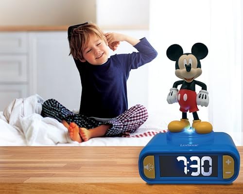 LEXiBOOK, Mickey Nightlight Alarm Clock, RL800MCH
