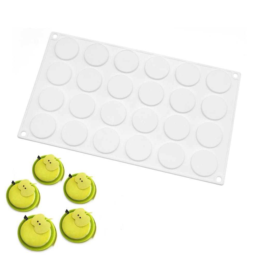 Silicone Chocolate mold,cookies mold,15 Hole Round Shape Fondant Cake Tools, Cake Decorating (Round G_11.84 X6.84 X0.32 inch)