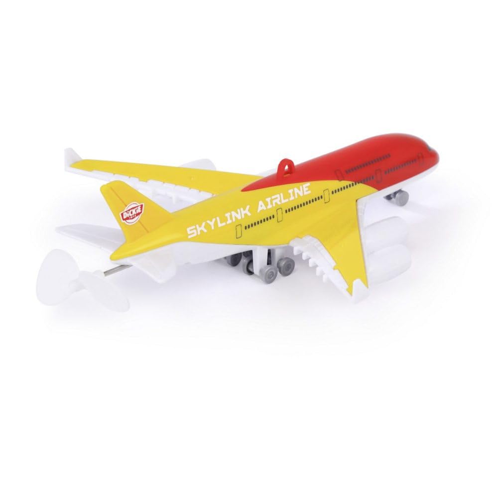 Dickie Toys - Sky Flyer Ceiling Plane (18 cm) - Battery Powered Ceiling Plane with Suspension - Toy for Children from 3 Years Old, Multicoloured