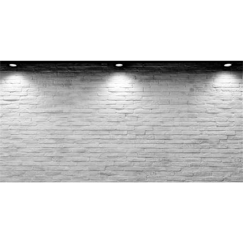 Vinyl 20x10ft Backdrop Photography Background White Brick Wall Computer-Print Seamless Photo Background Children Baby Adults Portraits Photo Studio Props - size: 20x10ft