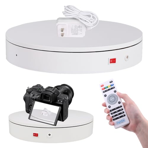 12.6In/32cm Rotating Platform, 350lbs Capacity Motorized Electric Turntable, Heavy Duty Motorized Rotating base, Large Motorized Rotating Display Stand,Photography Turntable with Remote - size: 12.6inch/White/300Lbs Load