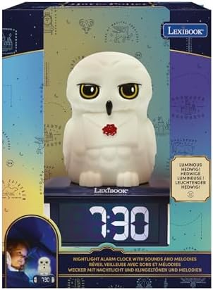 LEXiBOOK, Hedwig Nightlight Alarm Clock, RL800HP1