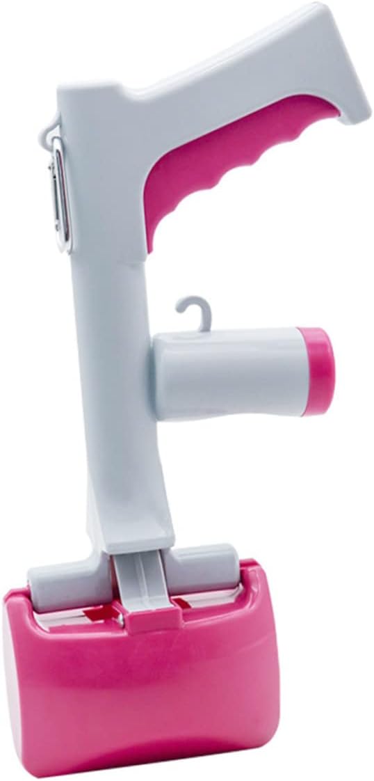 SEWOART Poop Scoop Handle Waste Pickup Shovel for Dogs and Cats Outdoor Cleaning Tool Rosy Easy One-Handed for Quick Cleanups