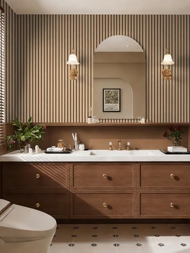 myforHD Wallpaper Peel and Stick Wood Grating Stripe Self-Adhesive Wallpaper Faux Wood Contact Paper Wood Slats Self Adhesive Wall Paper PVC Vinyl Film Removable Waterproof 17.3" x 393" - color: Wood E, size: 17.3" x 393.7"