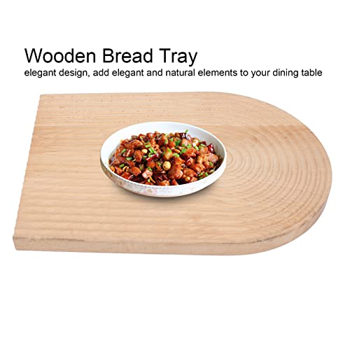 Wooden Bread Dessert Tray, Multifunction Ser Tray, Wood Geometric for Bread Cutting Board, Food Photography Background, T with (Ellipse)