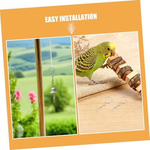 MAGICLULU 12pcs Degree Stainless Steel Swivel Plant Hanger Hooks with S Shape Design, Heavy Duty Zinc Alloy Clip for Outdoor Wind Chimes, Bird Feeders, and Suncatcher Ornaments, Wear