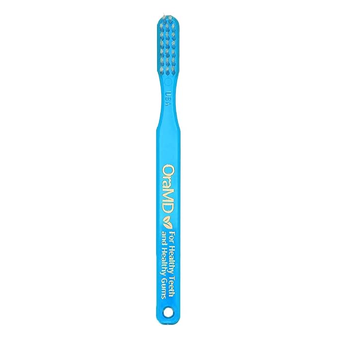 OraMD Soft Bristles Toothbrush - Designed by Dr. Charles C. Bass for Sensitive Teeth and Gums - Manual Toothbrushes with Soft Nylon Bristles for Adults Oral Care - Pack of 6