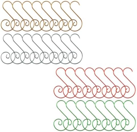 FENICAL 80pcs Christmas Ornament Hook Creative Metal Hanger