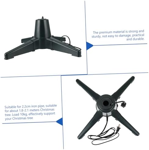 Alipis 1pc Electric Christmas Tree Stand Rotating Tree Base for Sturdy Design Non- Support Compatible Us for Holiday Decor