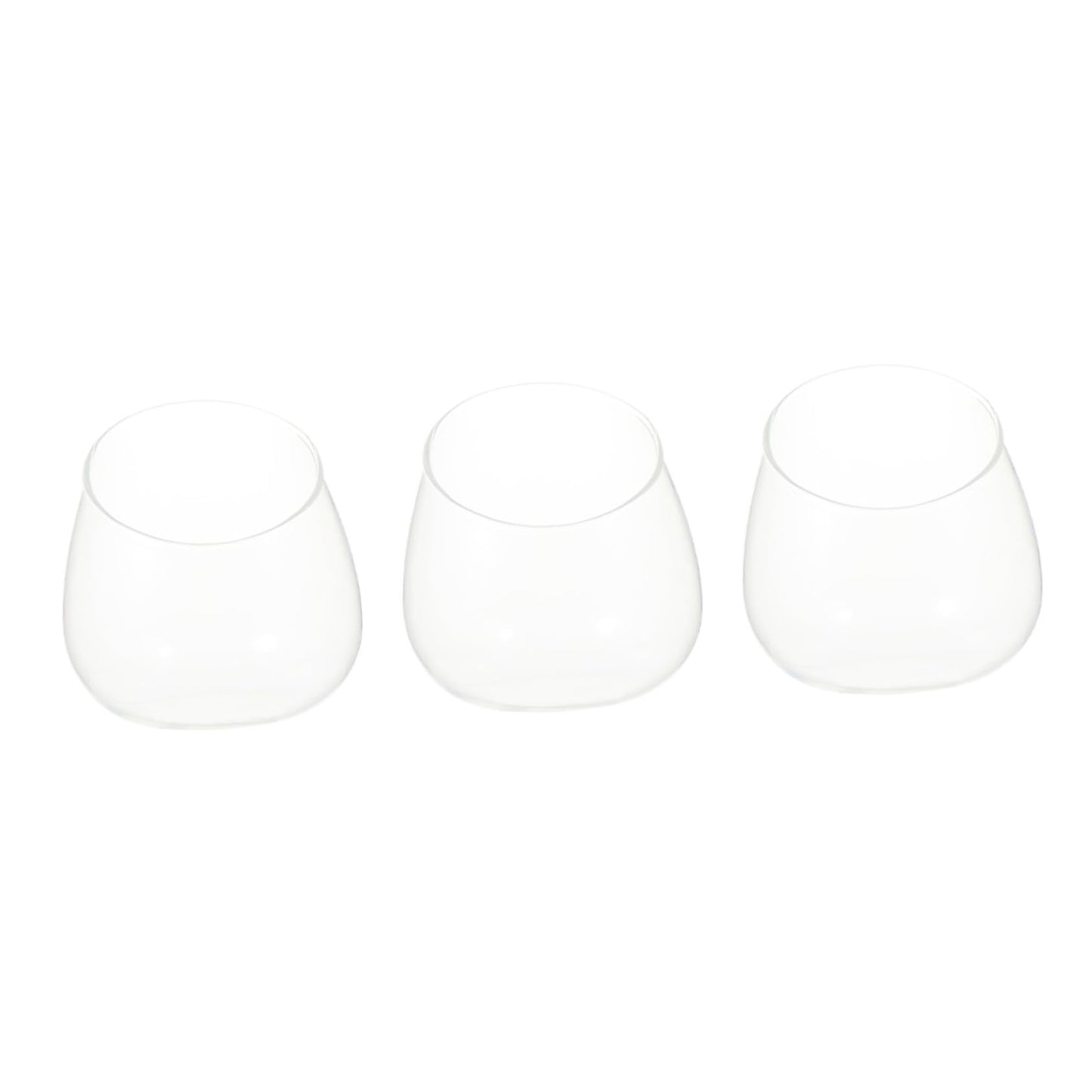 ABOOFAN 3pcs Glass Slant Cut Terrarium Bottles for Plant Display Decorative Landscape Ornaments for Home Desk Shelf and Dining Table Decor