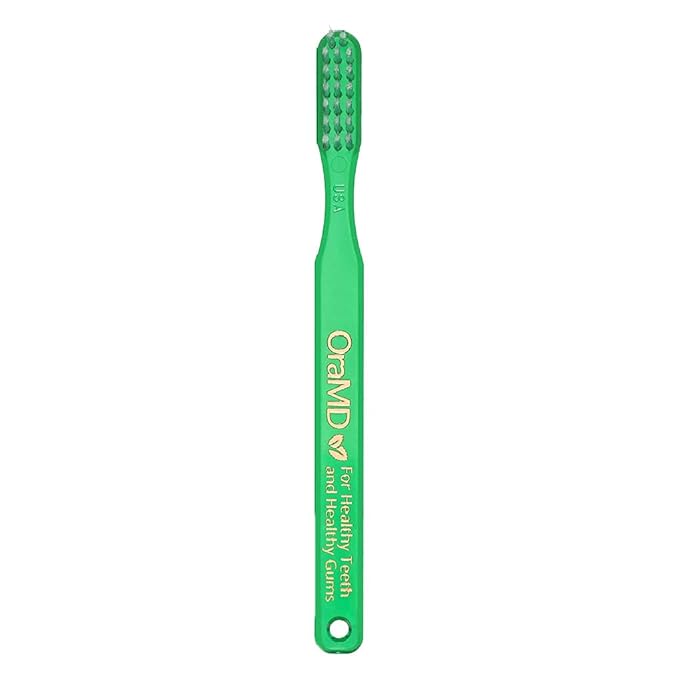 OraMD Soft Bristles Toothbrush - Designed by Dr. Charles C. Bass for Sensitive Teeth and Gums - Manual Toothbrushes with Soft Nylon Bristles for Adults Oral Care - Pack of 6