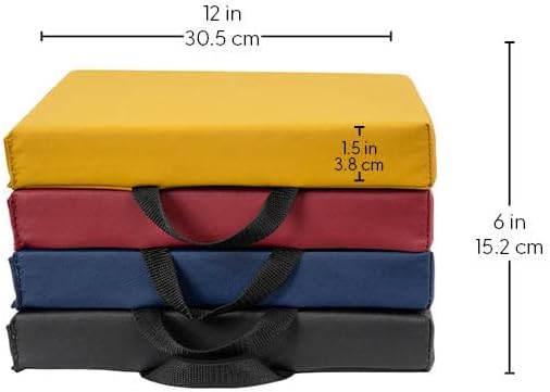 Factory Direct Partners Softscape Toddler, 12" Square, 4-Piece-Volcano Floor Cushion