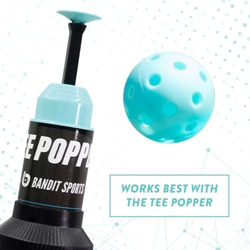 Bandit Sports Mini Popper Plastic Baseballs, Made of Impact-Resistant and Rebounding Material, Perfect Practice Baseballs & Hitting Ball Training (24 Count, Mini Popper Balls)
