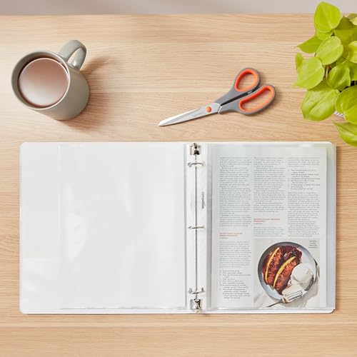 Amazon Basics Sheet Protectors for 3 Ring Binder, Heavyweight, Acid-Free, Top Loading, Polypropylene, 8.5 x 11 Inch, 500-Pack, Clear