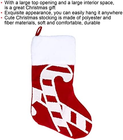 Christmas Stockings, Cute Christmas Stocking Christmas Tree Ornament Gift Bag, Christmas Fireplace Pendant, for Family Xmas Tree Party Holiday Decoration Gift (Crutch)